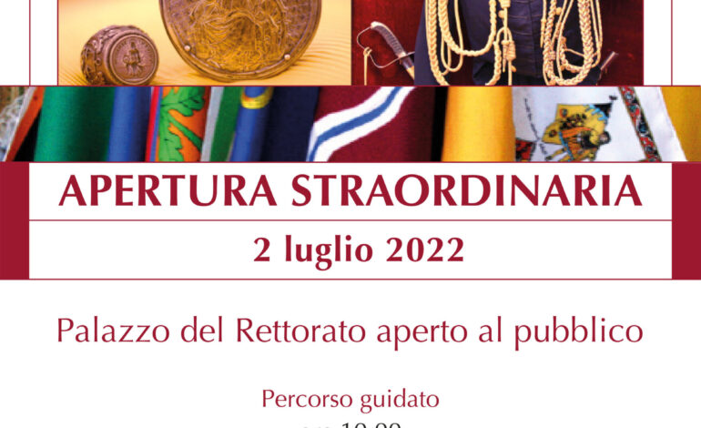 Palazzo del Rettorato dell’Università di Siena aperto in occasione del Palio di Siena.  Visite guidate per la giornata di festa cittadina