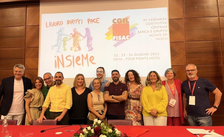 Fisac Cgil Banca e Gruppo Mps, confermati Di Marcello e Carli