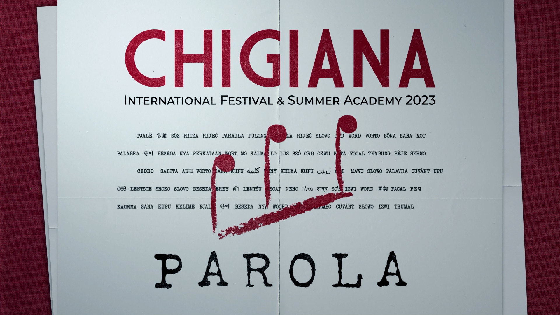 Chigiana International Festival & Summer Academy 2023 PAROLA – Puntata 9