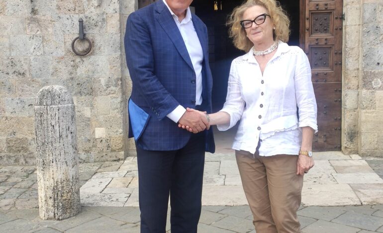 Visita istituzionale questa mattina a Siena del presidente della Regione Eugenio Giani al Sindaco di Siena Nicoletta Fabio