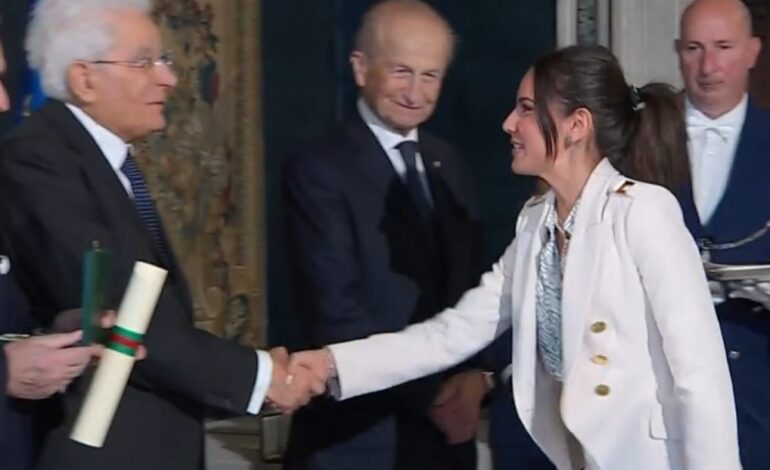 La senese Lucrezia Valgimigli è alfiere del lavoro: “Mattarella, un Presidente d’oro, che tiene a noi giovani”