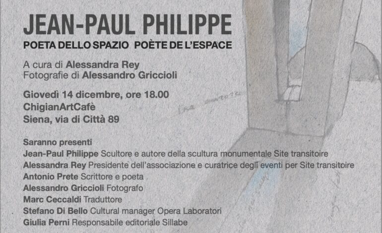 PRESENTAZIONE DEL VOLUME JEAN-PAUL PHILIPPE POETA DELLO SPAZIO /POÈTE DE L’ESPACE