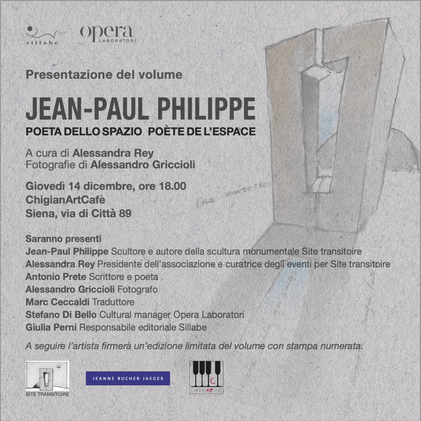 PRESENTAZIONE DEL VOLUME JEAN-PAUL PHILIPPE POETA DELLO SPAZIO /POÈTE DE L’ESPACE