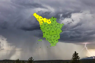 Pioggia e temporali in Toscana, codice giallo su nord-ovest per venerdì 5 gennaio