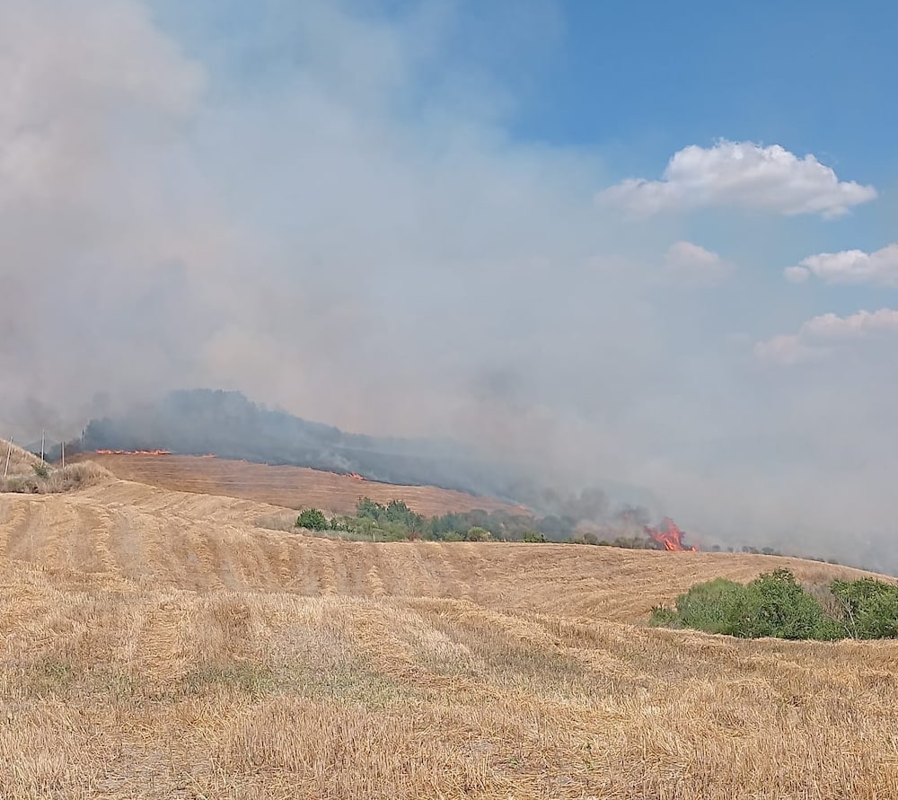 San Casciano dei Bagni, incendio a Celle sul Rigo