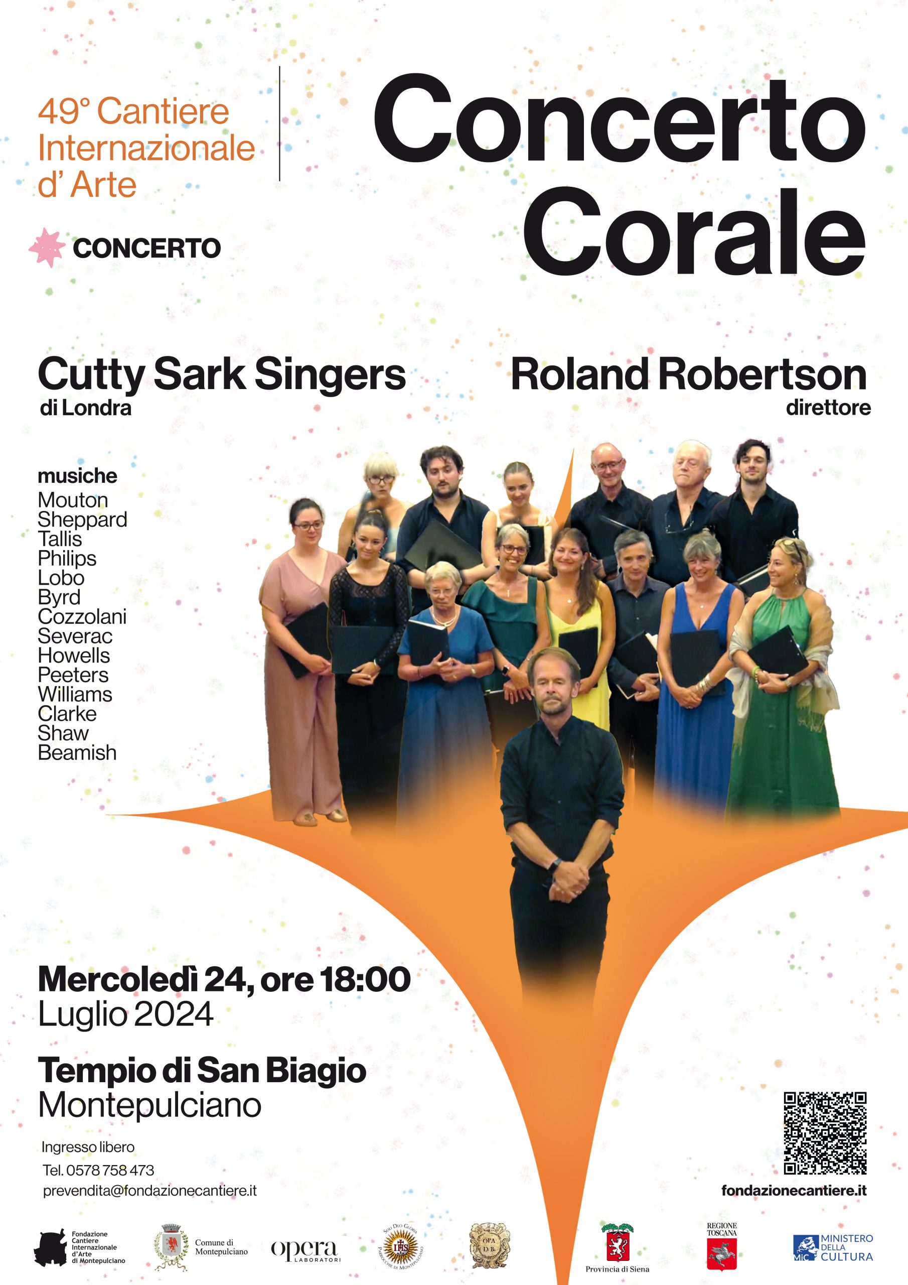 Il 24 luglio “Concerto Corale” dei Cutty Sark Singers al Tempio San Biagio a Montepulciano