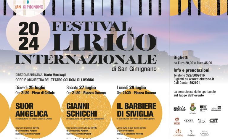 Dal 25 al 29 luglio ritorna il Festival Lirico Internazionale di San Gimignano