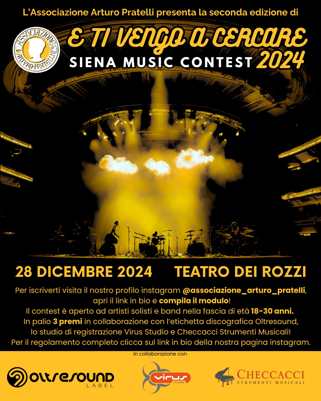 Al via le iscrizioni per “E Ti Vengo A Cercare 2024”, il music contest organizzato dall’Associazione Arturo Pratelli