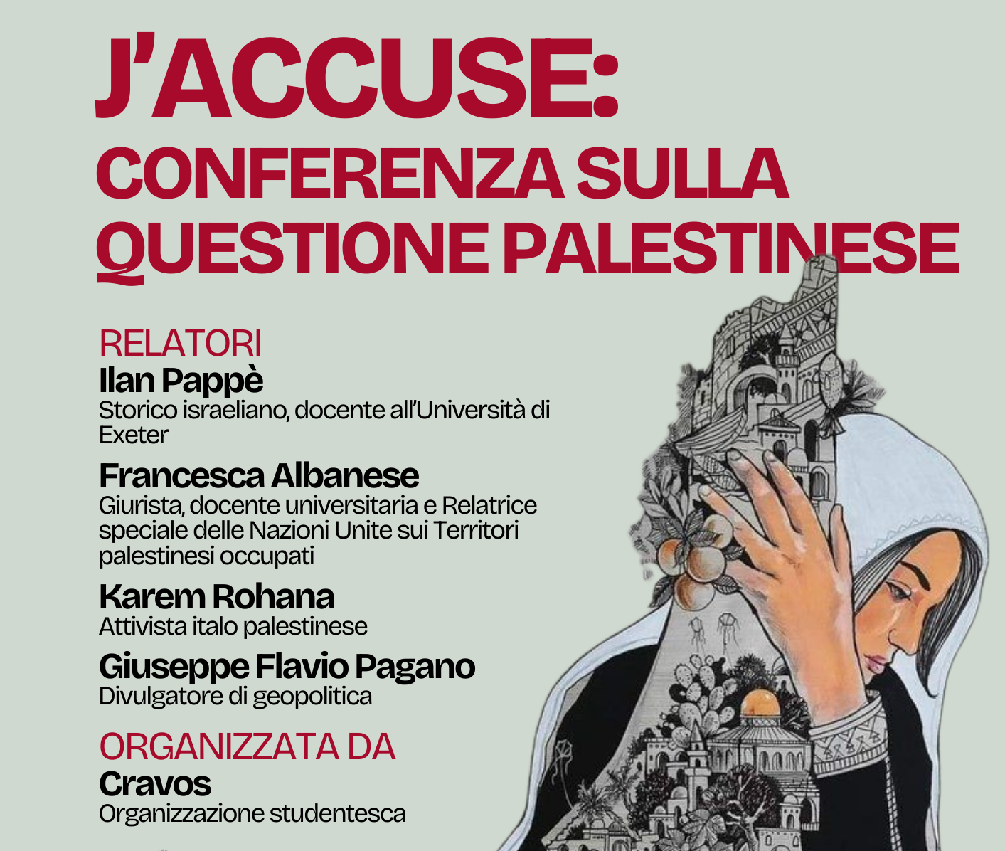 Cravos: Appuntamento al 7 ottobre per far luce sulla questione Palestinese