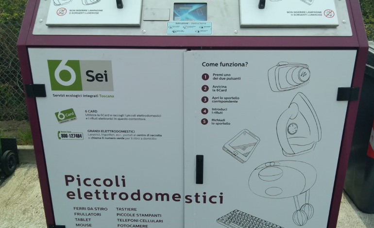 Castelnuovo Berardenga: ecco le nuove postazioni per la raccolta di piccoli apparecchi elettronici ed elettrici