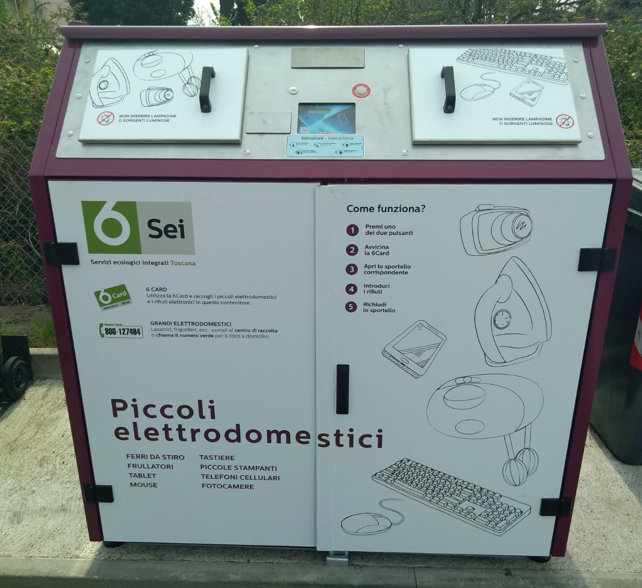 Castelnuovo Berardenga: ecco le nuove postazioni per la raccolta di piccoli apparecchi elettronici ed elettrici