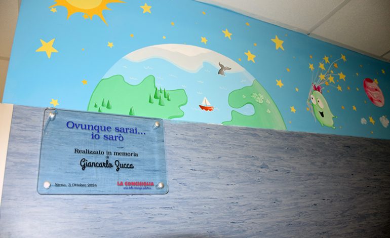 Scotte, inaugurata la stanza “Fantasia” in Chirurgia pediatrica dedicata al viaggio immaginario di nonno Giancarlo e suo nipote