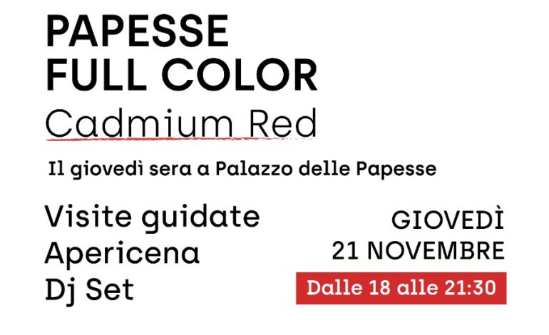 “Cadmium Red”, arte e dj set con “Papesse Full Color”