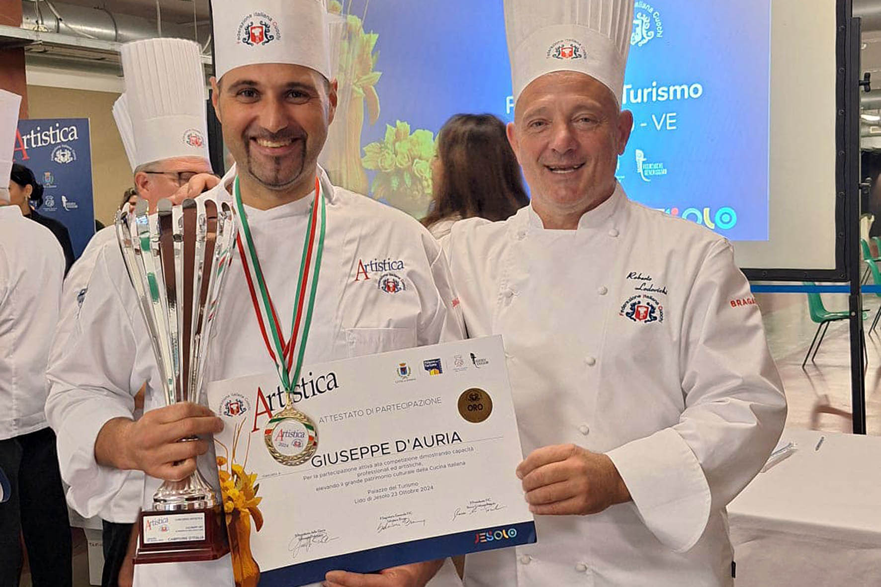 Associazione Cuochi di Siena: il senese Giuseppe D’Auria vince il titolo italiano di cucina artistica