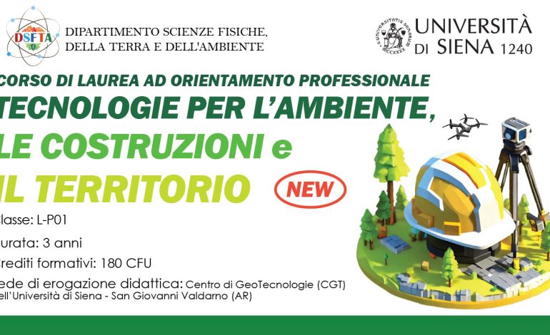 Tecnologie per l’Ambiente, le Costruzioni e il Territorio, ultimi tre posti disponibili per la nuova laurea triennale ad orientamento professionale