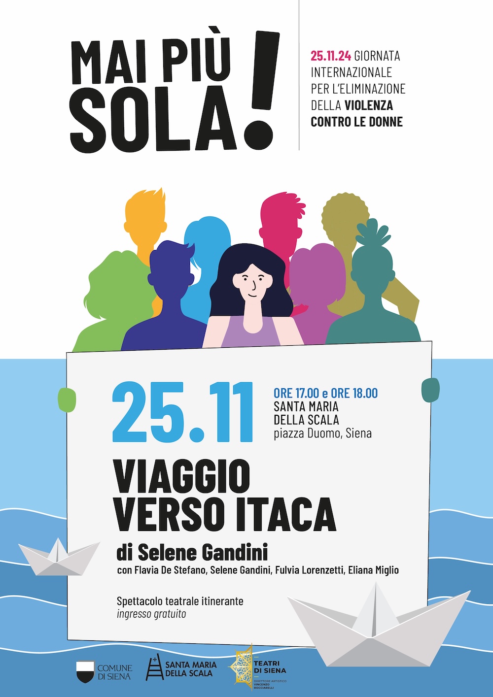 “Viaggio verso Itaca”, lo spettacolo teatrale itinerante nella Giornata internazionale contro la violenza sulle donne