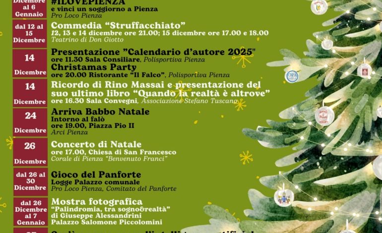 Si apre a Pienza il cartellone delle iniziative per le feste di fine anno