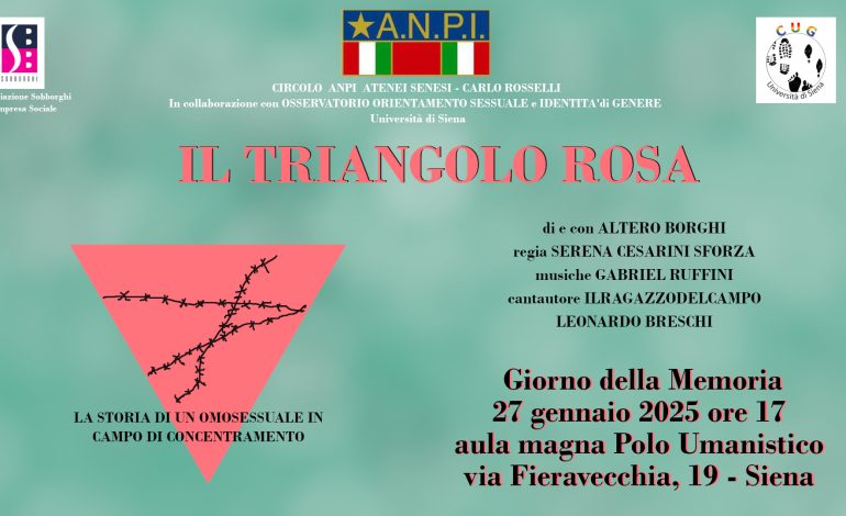 Giorno della Memoria, le iniziative dell’Università di Siena. A Siena lo spettacolo teatrale “Il triangolo rosa”