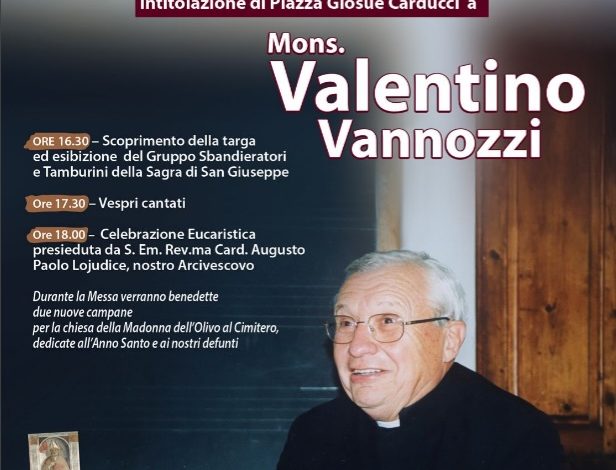 Torrita di Siena, una piazza intitolata a Monsignor Valentino Vannotti