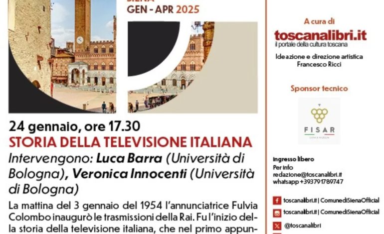 La storia della tv italiana apre la 2° edizione de “I Venerdì di Siena”