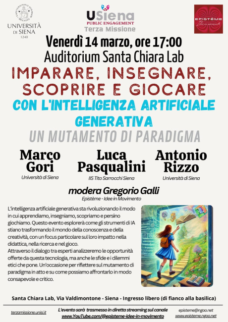 “Imparare, insegnare, scoprire e giocare con l’Intelligenza Artificiale generativa”. Le sfide e i dilemmi etici delle tecnologie all’Unisi