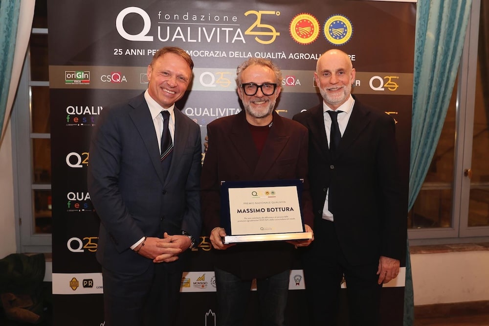 Premio speciale Qualivita a Massimo Bottura per la valorizzazione delle eccellenze DOP IGP nella cucina italiana