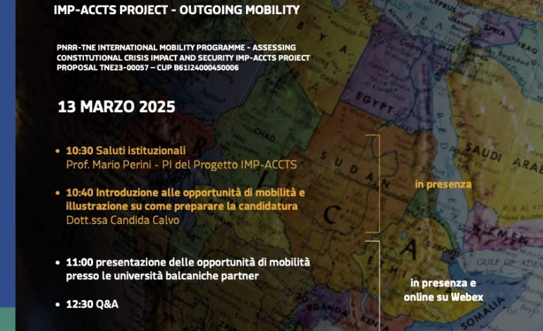 Unisi, il 13 marzo un evento dedicato alla mobilità internazionale e alle università balcaniche